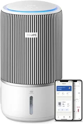 Philips Smart 2-in-1 Air Purifier & Humidifier PureProtect Water 3400 Series - 78 m2, HEPA, Active Carbon, 5 Speed, Sleep Mode, Child Lock, 3.2L Water Tank, Connected, White - AC3420/10