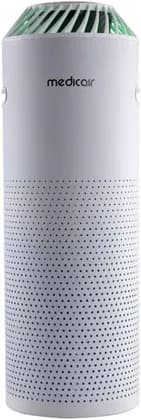 MedicAir Pro Air Purifier, Mold Control, Clean Dust, Removes Allergies / Odors / Viruses and Gases, 605m³/h Throughput, 28dB Sound Level, LCD Touchscreen, Carbon Filter, White | Medicair Pro