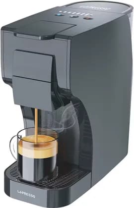 LePresso Trezza Multi-Capsule Coffee Machine, 1350W Power, 20Bar Pump, 1L Tank, Dolce Gusto/Nespresso/Ground Coffee, Auto Shutdown, UK 3-Pin Plug, Black | LPCM6618BK