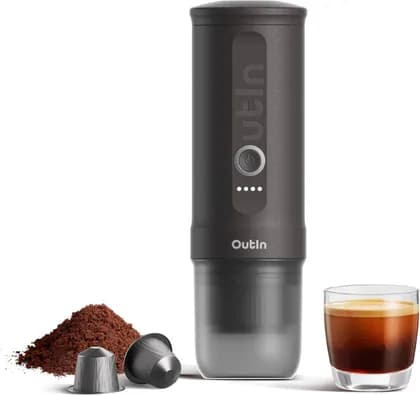 OutIn Nano Portable Espresso Machine, Heat Up in Just 200 Seconds, Achieves Up to 92°C/198°F at 20 Bars of Pressure, 7500mAh Lithium Battery, Space Grey | OTEM-01-SG-UK