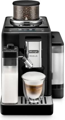 De'Longhi Rivelia Fully Automatic Coffee Machine LatteCrema Hot, Automatic Milk Frother, Bean-to-Cup, 16 Coffee Recipes, Compact Design, Full Touch Color Display, Black | EXAM440.55.B
