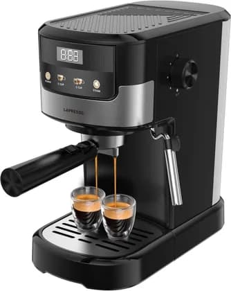 Lepresso Suprema Espresso Machine 20 Bar, Milk Steamer, Capsule Compatible, Black | LPCFFM0004