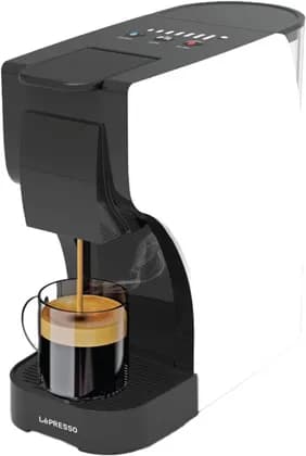 LePresso Trezza Multi-Capsule Coffee Machine, 1350W Power, 20Bar Pump, 1L Tank, Dolce Gusto/Nespresso/Ground Coffee, Auto Shutdown, UK 3-Pin Plug, White / Black | LPCM6618WH