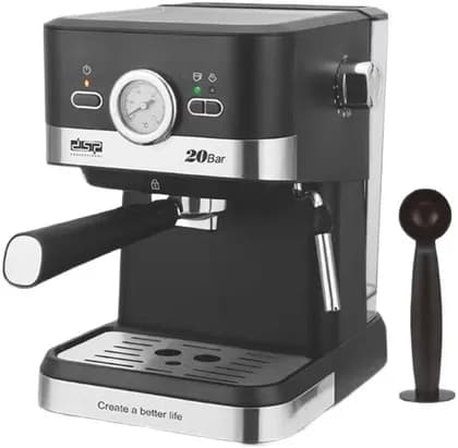 DSP KA3113 Professional Espresso Coffee Machine with Built in Grinder, 20 Bar Pressure & Milk Frother, Built in Grinder, 1.5L Tank Capacity, Integrated Steam Wand, Durable Design | KA3113