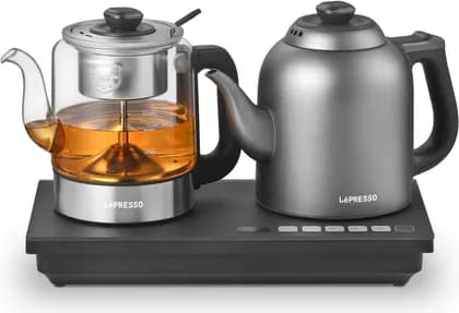 LePresso AuraBrew Tea Brewer and Water Boiler, 2200W Fast Heating, 1.2L Kettle 1L Tea Maker, Adjustable Temperature Control, Keep Warm 30 Minutes | LPCFFAB0032GY