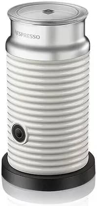 Nespresso Aeroccino 3 Milk Frother, Automatic Milk Frother for Hot & Cold Froth, 120 ml Froth / 240 ml Hot Milk Capacity, Quiet & Fast One Button Operation, Stylish Design, White | 3694-GB-WH
