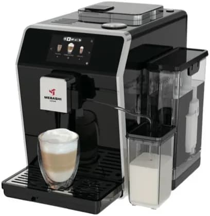 Mebashi ME-ACM5000 Automatic Coffee Machine, 1.5 Liter Capacity, 19 Bar Pump Pressure, 72-150mm Height Adjustable Spout, Descaling / CPU Cleaning, Thermo Black Heating, Black | ME-ACM5000