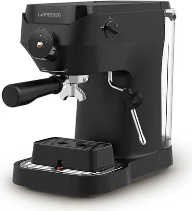 LePresso LUCENERO Espresso Coffee Machine with 54mm Portafilter, LCD Screen, 1.8L Water Tank Capacity, 360° Steam Wand, 19 Bar Coffee Maker Machine, Black | LPCFFLN0081BK