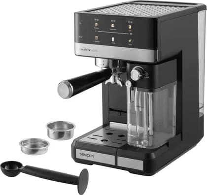 Sencor Espresso Coffee Machine with Auto-Milk Frothing, 20 Bar Pump Espresso Machine, Touch Control Cappuccino Latte Maker, Built In Milk Tank, Home Coffee Machine, Black | SES 4060BK