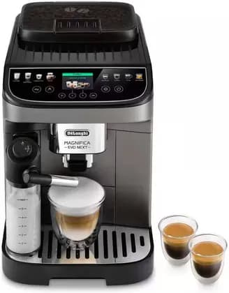 De'Longhi Coffee Machine Magnifica Plus Fully Automatic Espresso Machine,19+ Hot & Iced Beverages, Color Touch Display, 13 Grinder Settings, Latte, Crema, Twin Shot, Black | ECAM312.80.TB