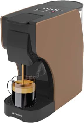 LePresso Trezza Multi-Capsule Coffee Machine, 1350W Power, 20Bar Pump, 1L Tank, Dolce Gusto/Nespresso/Ground Coffee, Auto Shutdown, UK 3-Pin Plug, Brown / Black | LPCM6618BR