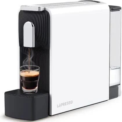 LePresso Baristo Espresso Machine Nespresso-Compatible, 19-Bar Italian Pump, 1200W Fast Heat, 550mL Tank, 6-8 Capsule Holder, Custom Volume, Removable Tray, UK Plug, White | LPCFFM0045WH
