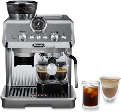 De'Longhi La Specialista Arte Evo Barista Espresso Machine with Built-in Grinder, Cold Extraction Technology, My Latte Art & Active Temperature Control, Silver | EC9255.M
