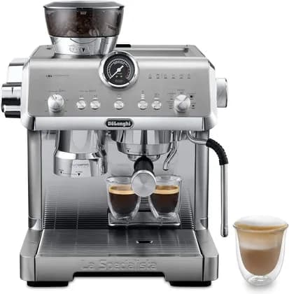 De'Longhi La Specialista Opera Semi-Automatic Barista Espresso Machine with Built-in Grinder & Smart Tamping, Cold Extraction, 15 Bar Pressure, 15 Adjustable Settings | EC9555.M