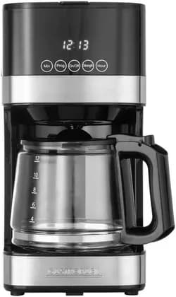 Gastroback Design Filter Coffee Machine Essential, 12 Cups, 1.5Litre Glass Jug, Touch LED Display, 24h Programmable Timer Function, Water Level Indicator, Aroma Plus Function, Silver | 42701