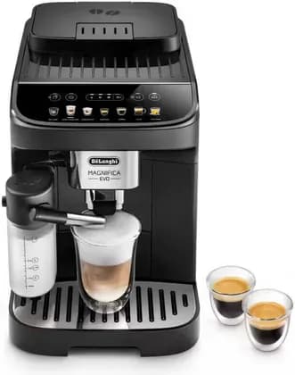 De'Longhi Magnifica Evo Prestige Edition Automatic Coffee Machine, 15 Pump Pressure, 1.8L Water Capacity, Smart Control Panel w/ Color Touch Icons, LatteCrema Hot Technology, Black | ECAM292.81.B