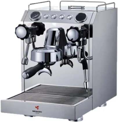 Mebashi Commercial Dual Boiler Coffee Machine, 2.5L Capacity, Italian Pump with 15 Bar Pressure, PID Display, Automatic Steam Temperature, Knob Type Manual, Silver | ME-CCM2055