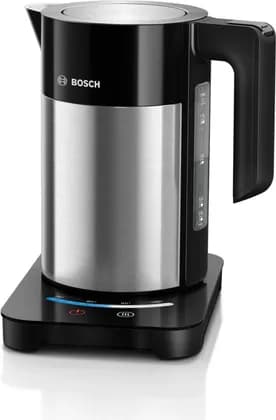 Bosch Sky Kettle, 1.7 Liters Capacity, 7 Temperature Settings, TouchControl Operation, Triple Safety Feature, Scale Filter, Keep Warm Function, Double-Walled Housing, Stainless Steel | TWK7203GB