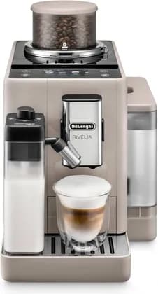 De'Longhi Rivelia Fully Automatic Coffee Machine, LatteCrema Hot, Automatic Milk Frother, Bean-to-Cup, 16 Coffee Recipes, Compact Design, Full Touch Color Display, Sand Beige | EXAM440.55.BG