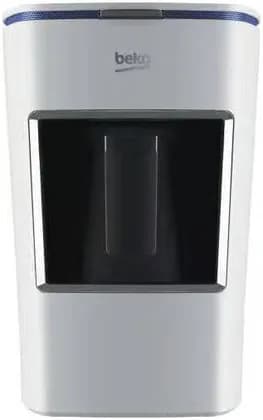 Beko Single Pot Turkish Coffee Machine, 1.2L, 670 Watts, Anti-Spill Frothing, CookSense, Alert When Ready, Make Up To 3 Cups, Authentic Taste & Flavour, One-Touch Control, White | BKK 2300 W