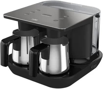 Beko Turkish Coffee Maker, 1100 Watts, 1.5 Liters, 3D Cooking Induction Technology, CookSense Technology, One-Touch, Up to 6 Cups Of Coffee At One Time, Cup size selection, Inox | TKM 8961 A