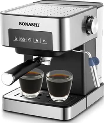 Sonashi SCM-4964 All in One Coffee Machine, With Touch Control Panel, 850W Ulka Italy Pump, 1L Detachable Water Tank, Overheat Protection | WS200013