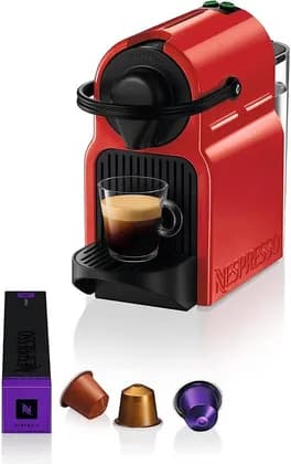 NESPRESSO Inissia C40 Coffee Machine, Espresso and Lungo, Foldable Drip Tray, 0.7L Water Tank Capacity, 1260W Power, Red | INISSIA C40