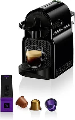 Nespresso D40 Inissia Coffee Machine, With 20 Sets Of Capsules, 0.7L Removable Water Tank, Folding Drip Tray for Latte, High Pressure Pump & Perfect Heat Control System, Black | EN-80.B