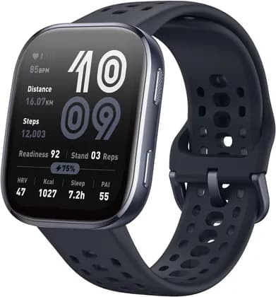 Amazfit Bip 6 Smartwatch, 1.97" AMOLED Display, BioTracker 6.0 PPG Sensor, 140 Sports Modes, 24H Monitoring, Bluetooth 5.2, Acceleration, Gyroscope, 5 ATM Water-Resistance, 44mm, Blue/Black | A2435