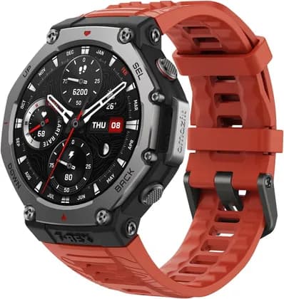 Amazfit T-Rex 3 Smartwatch, 1.5" AMOLED Display, GPS, Offline Maps, BioTracker 6.0 PPG Biometric Sensor, 328 Feet Water-Resistant, 177 Sport Modes, AI, Voice Control, 48mm, Lava | T-Rex 3