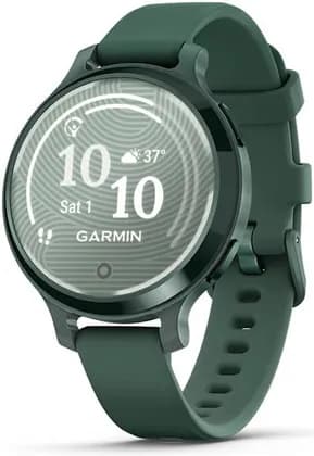 Garmin Lily 2 Active Smartwatch, GPS Fitness Tracker for Women with Health Tracking, Heart Rate Monitor, Sleep Monitoring, Sports Apps & Smart Features, Jasper Green Silicone Band | 010-02891-02