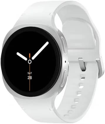 SAMSUNG Galaxy Watch8, 1.5" Super AMOLED Display, Accelerometer, Barometer, Gyro Sensor, Galileo, GPS, Bluetooth 5.3, International Version, 5 ATM, 40mm, Sport Band, Silver | SM-L320NZSAXAA