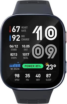 Amazfit Bip Max 50mm Smartwatch, 2.07" AMOLED Display, GPS, 4GB Storage, Offline Maps, Tracker, Hybrid Training, 150+ Sports, HYROX Mode, 5 ATM for Android & iPhone, Blue | A2568