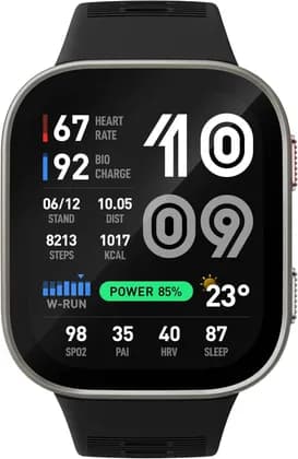 Amazfit Bip Max 50mm Smartwatch, 2.07" AMOLED Display, GPS, 4GB Storage, Offline Maps, Tracker, Hybrid Training, 150+ Sports, HYROX Mode, 5 ATM for Android & iPhone, Silver | A2568