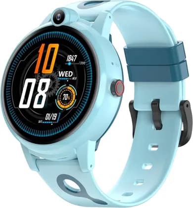 NEXORX KiddoTime Alpha R Kids Smart Watch, 4G GPS Tracker Smartwatch with Video Call, SOS Emergency, Camera & Parental Control (IP67 Waterproof), Blue | KiddoTime Alpha R