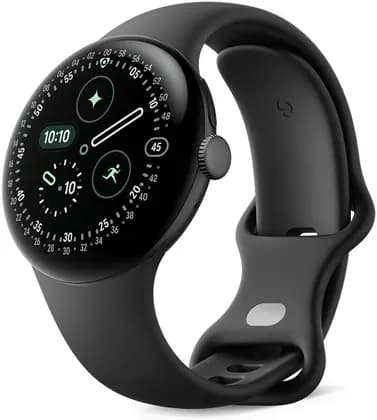 Google Pixel Watch 4 Smartwatch, 41mm, AMOLED Display, Bluetooth/Wi-Fi, Advanced Health Tracking, 5 ATM Water Res. & Wear OS 6, Matte Black Aluminum Case / Obsidian Active Band | PW4