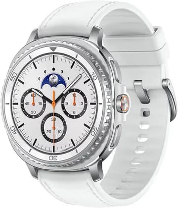 SAMSUNG Galaxy Watch8 Classic, 1.34" Super AMOLED Display, 5 Core 3nm Processor, Blood Pressure, ECG, Running Coach, GPS, Bluetooth 5.3 + LTE, 5ATM + IP68, UAE Version, 46mm, White | SM-L505FZWAXSG