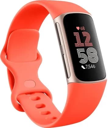 Fitbit Charge 6 Advanced Fitness & Health Tracker with Built-In GPS Smartwatch, 1.4mm AMOLED Display, Real-Time Heart Rate, SpO2 & Skin Temperature, Stress Management, Coral | GA05184-NA