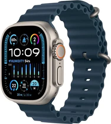Apple Watch Ultra 2 GPS+Cellular 49mm Smartwatch with Rugged Titanium Case & Blue Ocean Band, Fitness Tracker, Precision GPS, Action Buton, Extra-Long Battery Life, Bright Retina Display | MRF73ZA/A