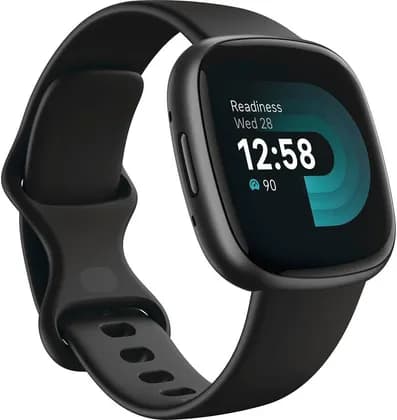 Fitbit Versa 4 Fitness Smartwatch, 1.58" AMOLED Touch Display, Daily Readiness, GPS, 24/7 Heart Rate, 40+ Exercise Modes, Sleep Tracking, 6+ Day Battery Life, Graphite | FB523BKBK-US