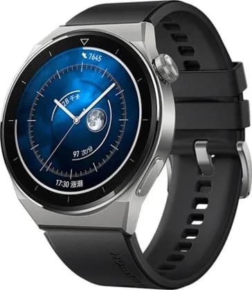 Huawei GT3 Pro Titanium Smartwatch, 46mm Rubber Wristband, 1.43'' AMOLED Screen, Bluetooth Supported, 14 Days Working Time, Heart Rate/Acceleration Sensor, Wireless Charging Base | E0EUWOOX4Z