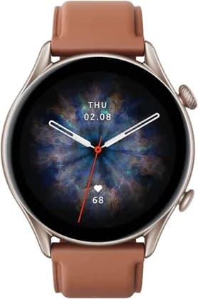 Amazfit GTR 3 Pro Smart Watch, 1.45" AMOLED Display, Alexa Built-in, Bluetooth Phone Calls, Zepp OS & App-Support, 150+ Sports Modes, 5 ATM Water Resistance, Brown Leather | GTR3PRO-BROWN