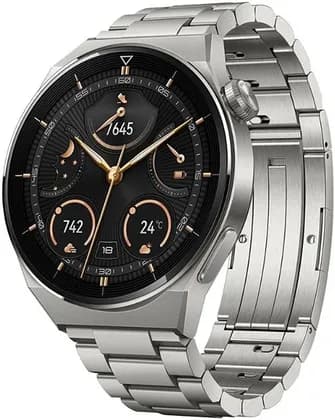 Huawei GT3 Pro Smartwatch 46mm, 1.8 "AMOLED Screen, Durable Battery Life, Wireless Charging, Heart Rate & Blood Oxygen Monitoring, BT Calls, Light Titanium Case, Light Titanium Strap | B09Z6R4LF4
