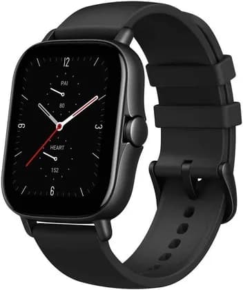 Amazfit GTS 2e Smart Watch, 1.65" HD AMOLED Display, 24hrs Heart Rate & SpO2 Monitoring, Built-In Sports Mode, GPS Support, 5 ATM Waterproof, Bluetooth 5.0, Obsidian Black | GTS2E-BLACK