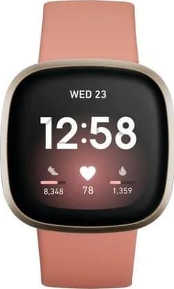 Fitbit Versa 3 Fitness Smartwatch - Pink Clay Soft Gold | FB511GLPK