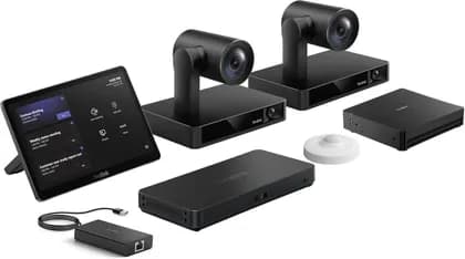Yealink MVC S90-C5U Microsoft Teams Rooms System for Extra-Large Meeting Rooms, MCore 4 Mini PC, MTouch Plus Touch Panel, Dual UVC86 Cameras, AVHub & BYOD Extender, Black | MVC S90-C5U-004