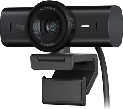 Logitech MX Brio 4K Ultra HD Collaboration & Streaming Webcam, Advanced Autofocus Type, 8.5MP Sony STARVIS Image Sensor, Glass Lens, Dual Beamforming Microphone, 4x Digital Zoom, Black | 960-001558