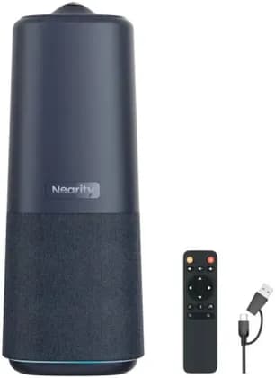 Nearity C50, 360° All-in-one Video Conferencing Camera, Sony 12MP CMOS Sensor, AI Tracking, 3D Noise-Suppression, FHD Video Output, Moon Rock Gray | C50