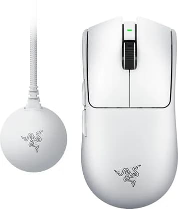 Razer Viper V4 Pro Gaming Mouse, 50000 DPI Focus Pro Sensor Gen 3, 8000Hz Polling Rate, 49G Ultra Lightweight, 180 Hours Battery, White | RZ01-05630200-R3G1