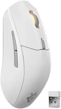 SteelSeries Rival 3 Gen 2 Wireless Mouse, Symmetrical Shape, 6 Buttons, Optical Type, TrueMove Air Optical Sensor (18K DPI), 1.9ms Ultra-Fast Clicks, 2.4GHz / Bluetooth Connection, White | 62524